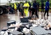 One person confirmed dead as Bank of Ghana bullion van collides with fuel tanker on Tamale-Kumasi highway