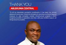 Election 2020: I am Grateful for the support – Outgoing NPP Ablekuma Central MP, Ebenezer Gilbert Nii Narh Nartey