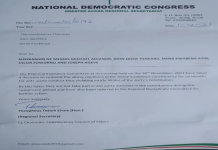 NDC Suspends Five Members in Dome Kwabenya Constituency