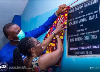 URSULA COMMISSIONS CLASSROOM BLOCKS FOR ST. MARGARET MARY AND AKWEIBU BASIC SCHOOLS