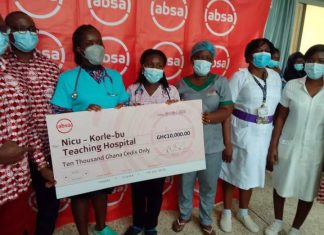 June-Borns challenge Club from ABSA Bank Donates to NICU