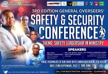 2022 General Overseers’ Safety and Security Conference Scheduled for Today