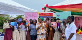 Royal Women In Cinema Ghana and Empower Playgrounds Elevate Young School Girls on World Menstrual Hygiene Day in Shime